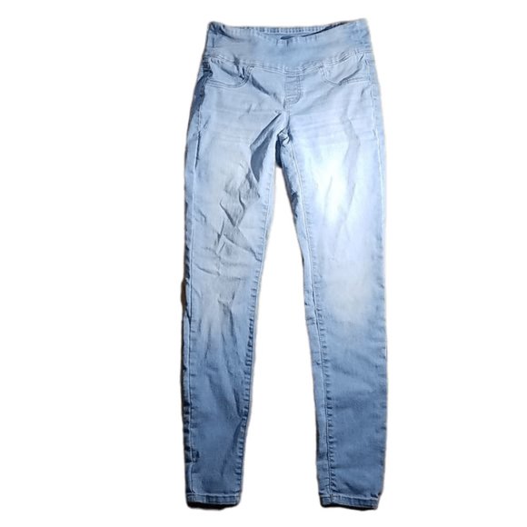 Kohl's Denim - Kohl's Ultimate Pull On Light Blue Denim Jeggings Size Small with Pockets Kohls